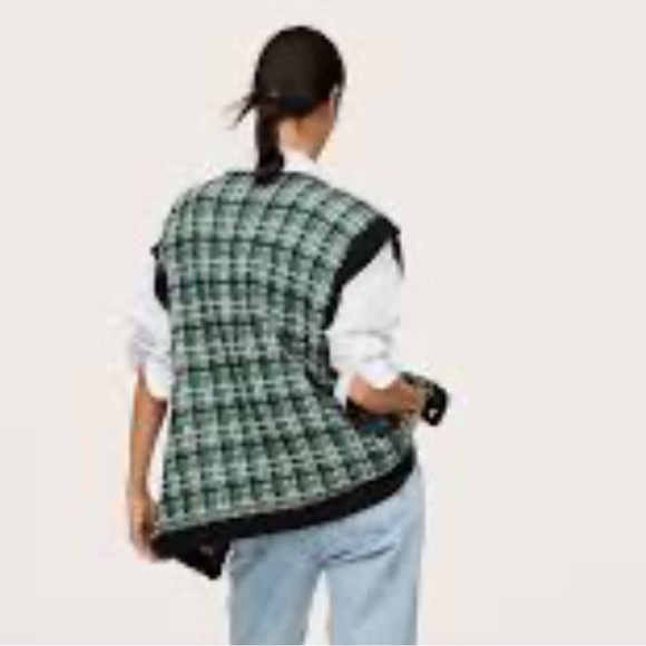 Mango Tweed Oversized Vest - Picture 2 of 15